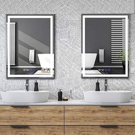 Conjunto de dos lavabos y espejos