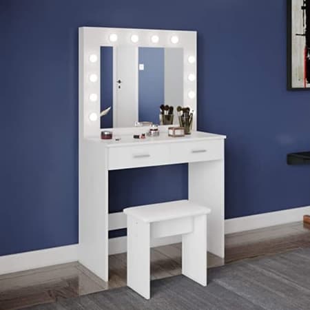 Mesa tocador para maquillaje con espejo y luces
