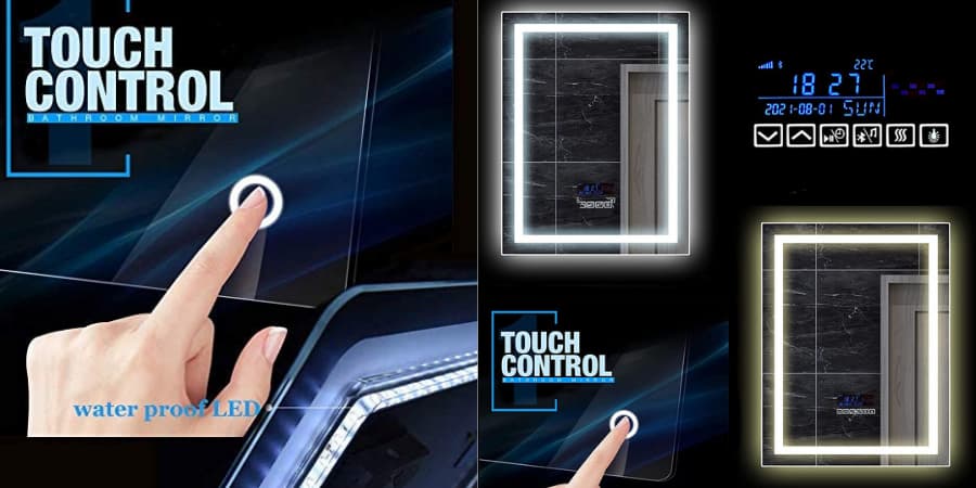 Interruptor Touch para espejo de baño Turefan